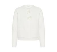 KAFFE Women's Cardigan Pockets Long Sleeves Round Neck Bow Fastening Regular Fit