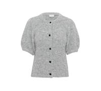 KAFFE Women's Cardigan Round Neck Buttons Regular Fit Short Puff Sleeves