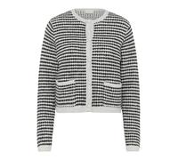 KAFFE Women's Cardigan Round Neck Cropped Buttons Long Sleeves Pockets