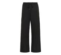 KAFFE Women's Casual Pants High-Waisted Drawstring Waist Wide Legs Stripes