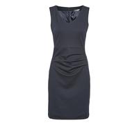 KAFFE Women's Cocktail Dress V-Neck Slim Fit Sleeveless Above Knee Length Zipper Robe, Midnight Marine, XS Femmes