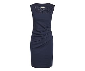 KAFFE Women's Coctail Dress Sleeveless Slim Fit with Floral Lace