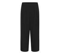 KAFFE Women's Culotte Pants Wide Legs Cropped Length Midrise Waist Casual Fit