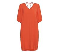 KAFFE Women's Dress V-Neck Pockets Above Knee Length Half Sleeves Loose Fit