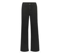 KAFFE Women's Jeans Flared Legs Regular Fit Midrise Waist Zip and Button