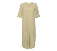 KAFFE Women's Kaftan Dress Maxi Length Loose Fit Half Sleeves V-Notch Neck