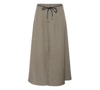 KAFFE Women's Maxi Skirt Midrise Waist A-Line Silhouette Tying Belt Pockets