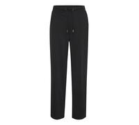 KAFFE Women's Pants Elastic Drawstring Waist Wide Legs Full-Length Midrise Waist