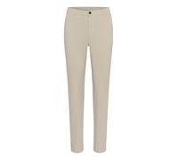 KAFFE Women's Pants Midrise Waist Straight Legs Full Length Zip and Button
