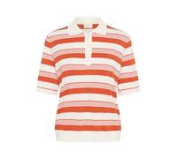 KAFFE Women's Polo Pullover Short Sleeves Regular Fit Light Knit Buttons