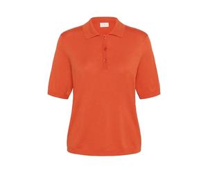 KAFFE Women's Polo Pullover Short Sleeves Regular Fit Light Knit Buttons
