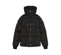 KAFFE Women's Puffer Jacket Hood Zipper Hip Length Long Sleeves Pockets