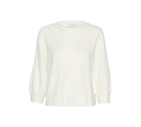 KAFFE Women's Pullover Crew Neck 3/4 Sleeves Beading Casual Fit Cropped