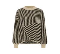 KAFFE Women's Pullover Crew Neck Graphic Print Casual Fit Long Sleeves Knit Femme