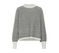 KAFFE Women's Pullover Crew Neck Relaxed Fit Long Sleeves Textured Knit