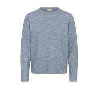 KAFFE Women's Pullover Round Neck Melange Knit Regular Fit Long Sleeves