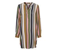 KAFFE Women's Shirt Tunic with Roll Up Sleeves Oversized Long Blouse