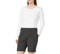 KAFFE Women's Shorts Elastic Waist Mid-Thigh Length Midrise Waist Regular Fit