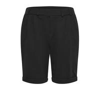 KAFFE Women's Suit Shorts Folded Cuffs Midrise Waist Elastic Waistband Pockets