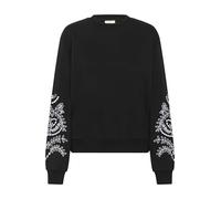 KAFFE Women's Sweatshirt Crew Neck Long Sleeves Relaxed Fit Embellished