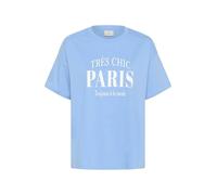 KAFFE Women's T-Shirt Statement Tee Round Neck Loose Fit Short Sleeves Cotton