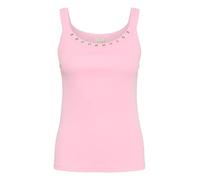 KAFFE Women's Tank Top Round Neck Slim Fit Jersey Top Eyelets Sleeveless
