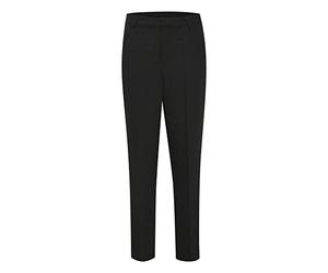 KAFFE Women's Trousers Regular Fit Zipper Fastening Cropped Length Straight Legs