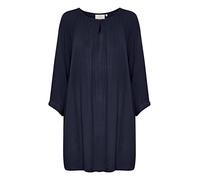 KAFFE Women's Tunic Long Blouse 3/4 Sleeves Round Neck Loose Fit Raglan Sleeves