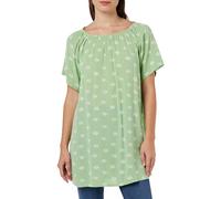 KAFFE Women's Tunic Round Neck Printed Short Sleeves Casual Fit Mid-Thigh Length