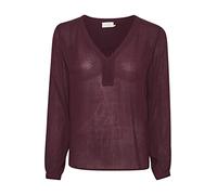 KAFFE Women's V-Neck Blouse with Long Sleeves Regular Fit