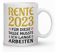 Kaffeebecher24 - Cadeaux de départ à la retraite - Tasse de retraite en guise de remerciement - Entrée à la retraite, retraite, fête d'adieu, anniversaire - (travail long)