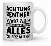 Kaffeebecher24 Tasse cadeau d'adieu pour retraités (attention aux retraités)