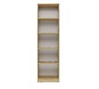 Kaffi - Bibliothèque Style Scandinave Salon - 50x30x181 - 5 Tablettes - Étagère À Livres - Artisan