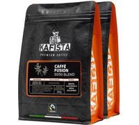 Kafista Café en grains "Café Fusion 50/50" - Torréfié en Italie, mélange d'Arabica et de Robusta, espresso 2x250g
