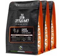 Kafista Café en grains "Café Fusion 50/50" - Torréfié en Italie, mélange d'Arabica et de Robusta, espresso 3x250g