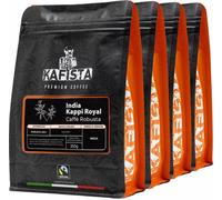 Kafista "India Kappi Royal" - 100% Robusta, Torréfié en Italie - grains espresso 4x250g