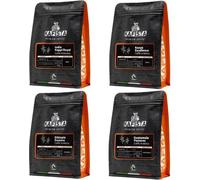 Kafista paquet 4x250g - Café d'origine unique torréfié en Italie, grains de café Fiartrade