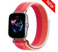 Kafol-20mm 22mm Bracelet De Montre Pour Amazfit Gtr 4/2/3/Mini/Gts 2/3/Pro/4/U/Stratos Bracelet De Sport En Nylon Pulseira Correa Amazfit Bip Sangle,20mm,Nectarine Peony