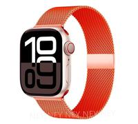 Kafol-Boucle Milanaise Pour Bracelets De Montre Apple 45mm 44mm 40mm 41mm 42mm-46mm Bracelet Starlight Iwatch Série 8 7 6 5 Se 9 10 Ultra 2 49mm,38-40-41-(S10)42mm,Orange 25