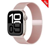 Kafol-Boucle Milanaise Pour Bracelets De Montre Apple 45mm 44mm 40mm 41mm 42mm-46mm Bracelet Starlight Iwatch Série 8 7 6 5 Se 9 10 Ultra 2 49mm,38-40-41-(S10)42mm,Soft Pink 51