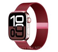 Kafol-Boucle Milanaise Pour Bracelets De Montre Apple 45mm 44mm 40mm 41mm 42mm-46mm Bracelet Starlight Iwatch Série 8 7 6 5 Se 9 10 Ultra 2 49mm,38-40-41-(S10)42mm,Rose Red 18