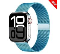Kafol-Boucle Milanaise Pour Bracelets De Montre Apple 45mm 44mm 40mm 41mm 42mm-46mm Bracelet Starlight Iwatch Série 8 7 6 5 Se 9 10 Ultra 2 49mm,38-40-41-(S10)42mm,Sky Blue 24