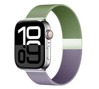 Kafol-Boucle Milanaise Pour Bracelets De Montre Apple 45mm 44mm 40mm 41mm 42mm-46mm Bracelet Starlight Iwatch Série 8 7 6 5 Se 9 10 Ultra 2 49mm,38-40-41-(S10)42mm,Green Puple 45