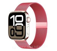 Kafol-Boucle Milanaise Pour Bracelets De Montre Apple 45mm 44mm 40mm 41mm 42mm-46mm Bracelet Starlight Iwatch Série 8 7 6 5 Se 9 10 Ultra 2 49mm,38-40-41-(S10)42mm,Soft Red 37