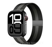 Kafol-Boucle Milanaise Pour Bracelets De Montre Apple 45mm 44mm 40mm 41mm 42mm-46mm Bracelet Starlight Iwatch Série 8 7 6 5 Se 9 10 Ultra 2 49mm,38-40-41-(S10)42mm,Black Gray 28