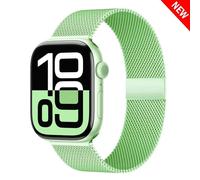 Kafol-Boucle Milanaise Pour Bracelets De Montre Apple 45mm 44mm 40mm 41mm 42mm-46mm Bracelet Starlight Iwatch Série 8 7 6 5 Se 9 10 Ultra 2 49mm,38-40-41-(S10)42mm,Mint Green 35
