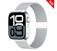 Kafol-Boucle Milanaise Pour Bracelets De Montre Apple 45mm 44mm 40mm 41mm 42mm-46mm Bracelet Starlight Iwatch Série 8 7 6 5 Se 9 10 Ultra 2 49mm,38-40-41-(S10)42mm,Light Gray 23