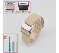 Kafol-Sac De Parachute Pour Troupes Françaises Des Années 60,Bracelet De Montre Élastique 18 20mm 22mm,Bracelets De Montre En Nylon,Bracelet Universel En Tissu Balistique Pour Hommes,Black Buckle,Kha