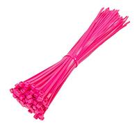 Kafton Lot de 100 colliers de serrage fluorescents en plastique et nylon Rose 100 x 2,5 mm