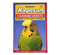 Kagesan Lot de 2 x 5 feuilles de papier de sable pour cage à oiseaux Rouge 43 x 28 cm
